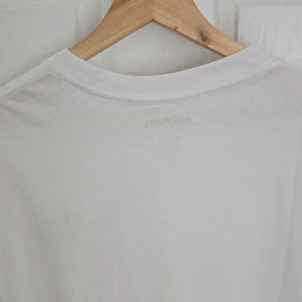 NWT True Religion Men's Emboidered Patch Logo Short Sleeve Tshirt White SZ Large